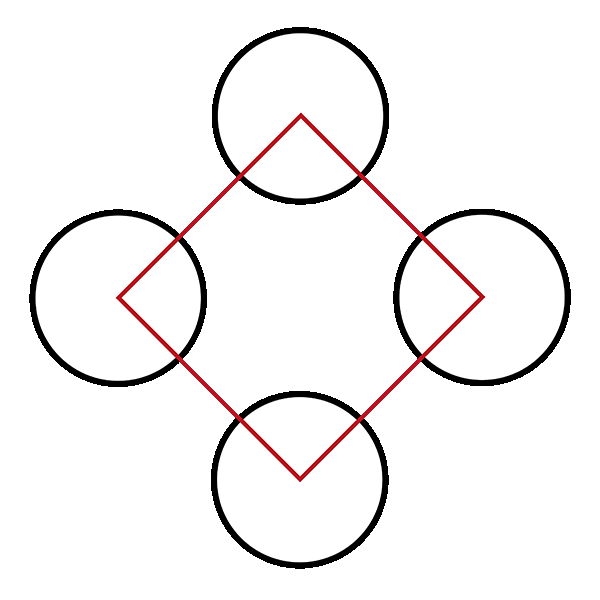 Rotated Square Tube Pitch