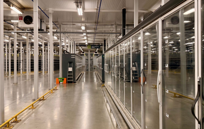 Interior Data Center Server Racks & Cooling Systems