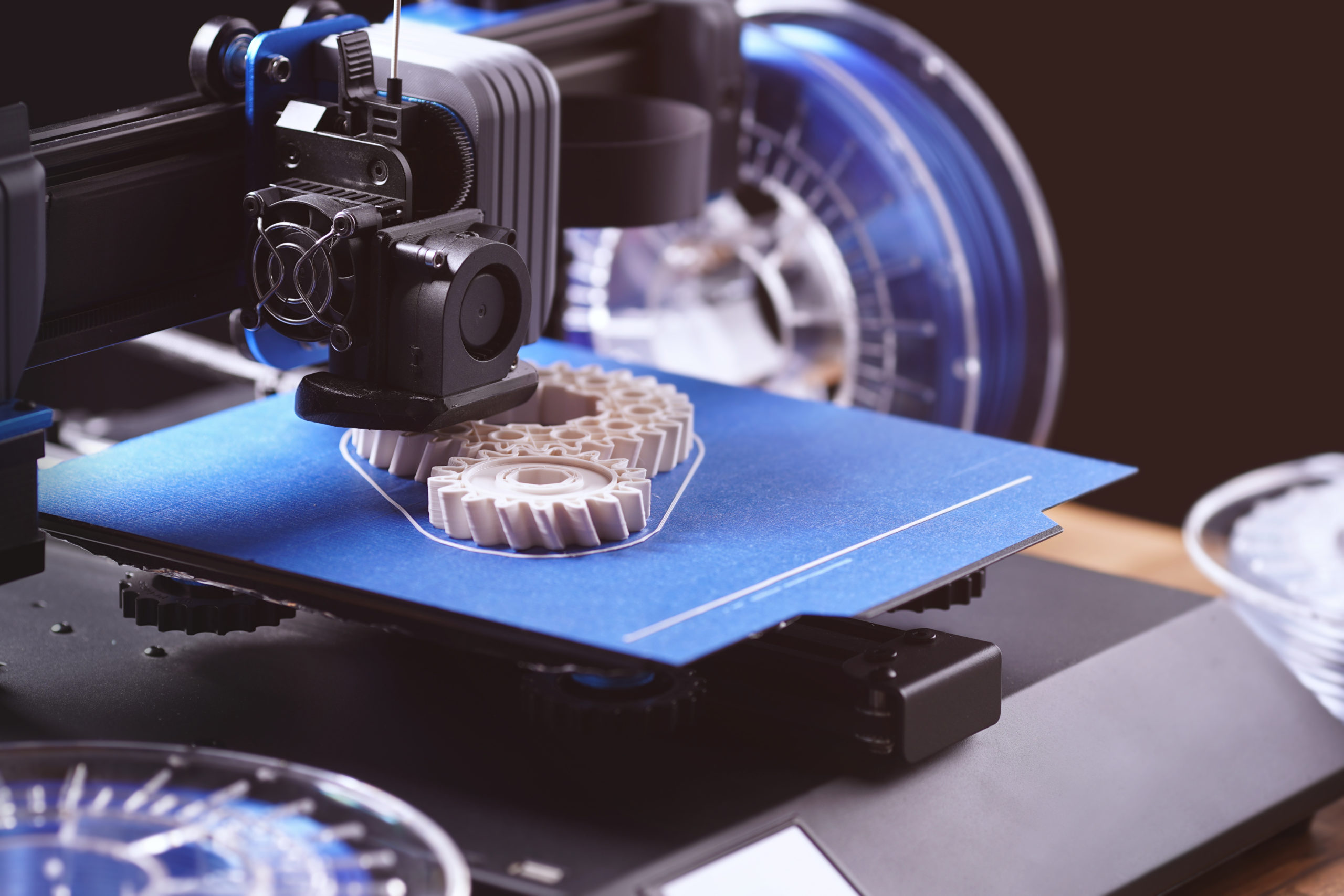 Post processing 3D printed parts in an additive manufacturing workspace