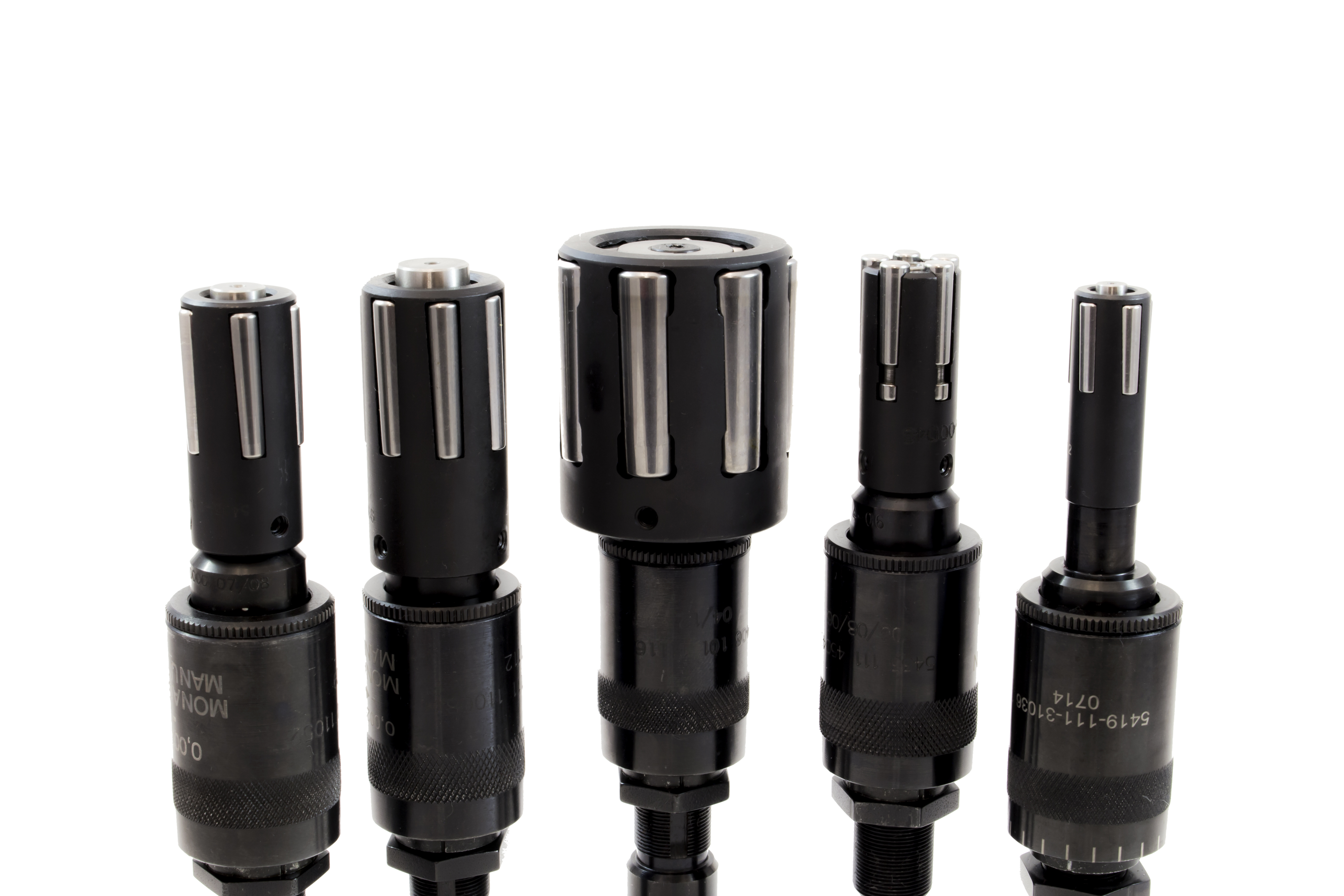 Group of ID burnishing tools with multiple rolls